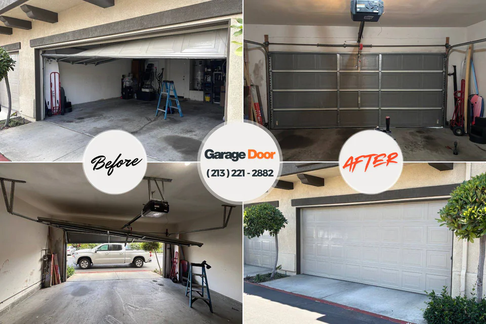 Before and after: garage door company Royalton, IL